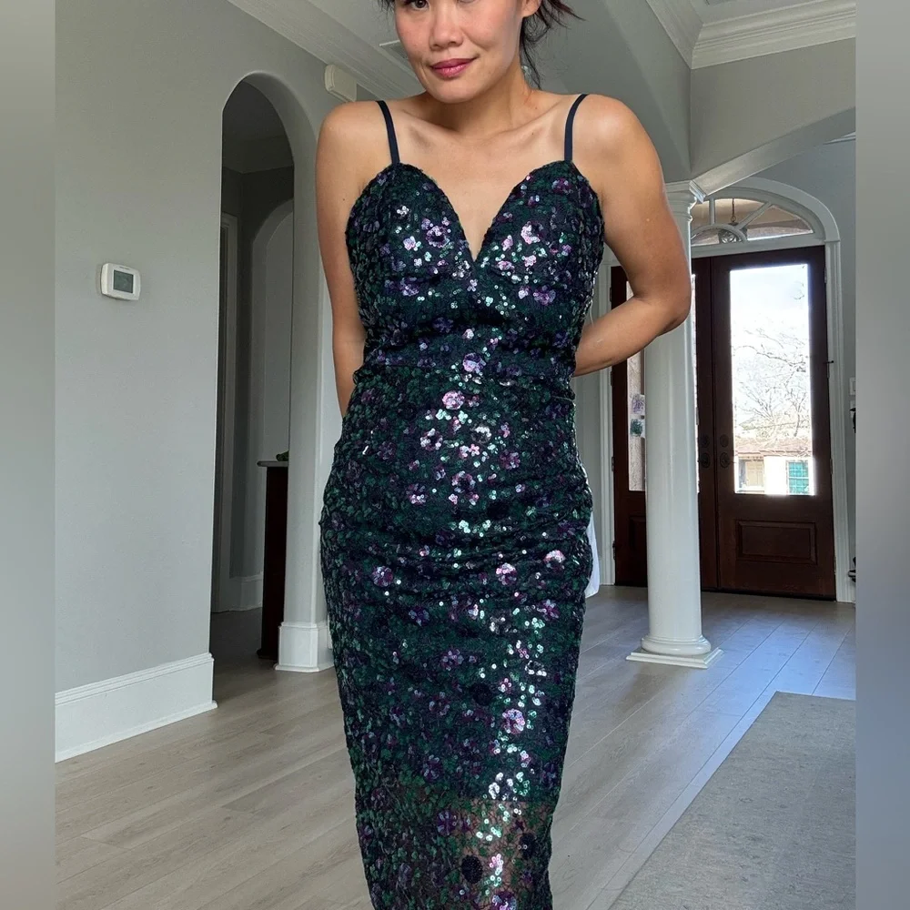 ✨NWT Dress The Population Lace Sequins Dress✨ - Picture 3 of 7